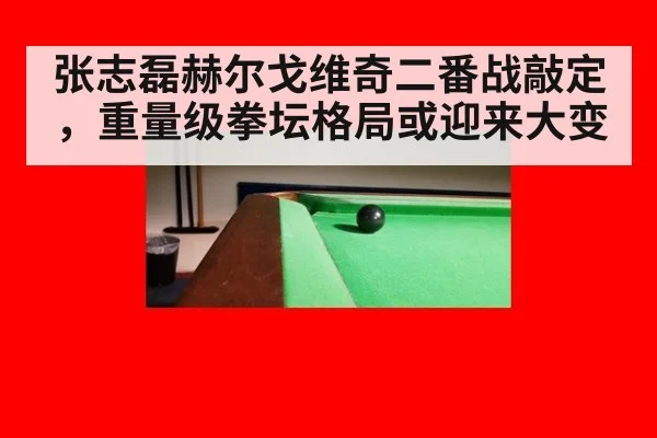 张志磊赫尔戈维奇二番战敲定,重量级拳坛格局或迎来大变